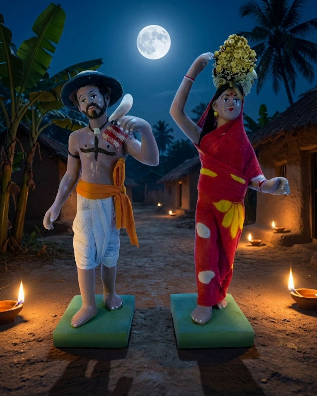 Saukin Harvest Joy – Traditional Village Life Figurine Set