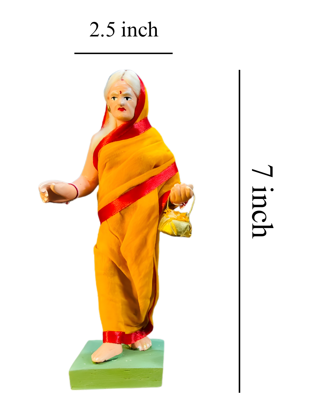 Saukin Village Priest & Family – Handcrafted Clay Human Figurine Set (Set of 2)