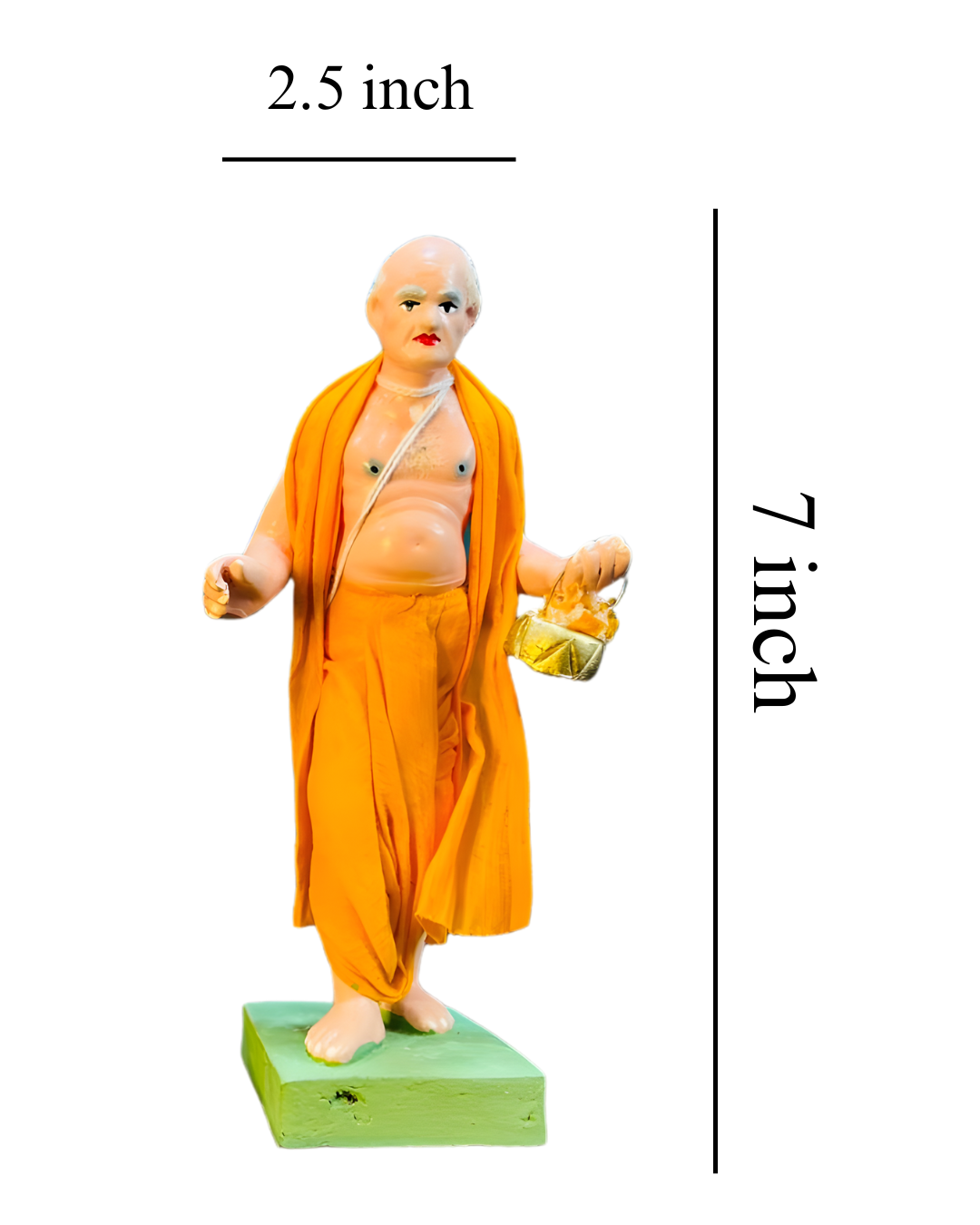 Saukin Village Priest & Family – Handcrafted Clay Human Figurine Set (Set of 2)