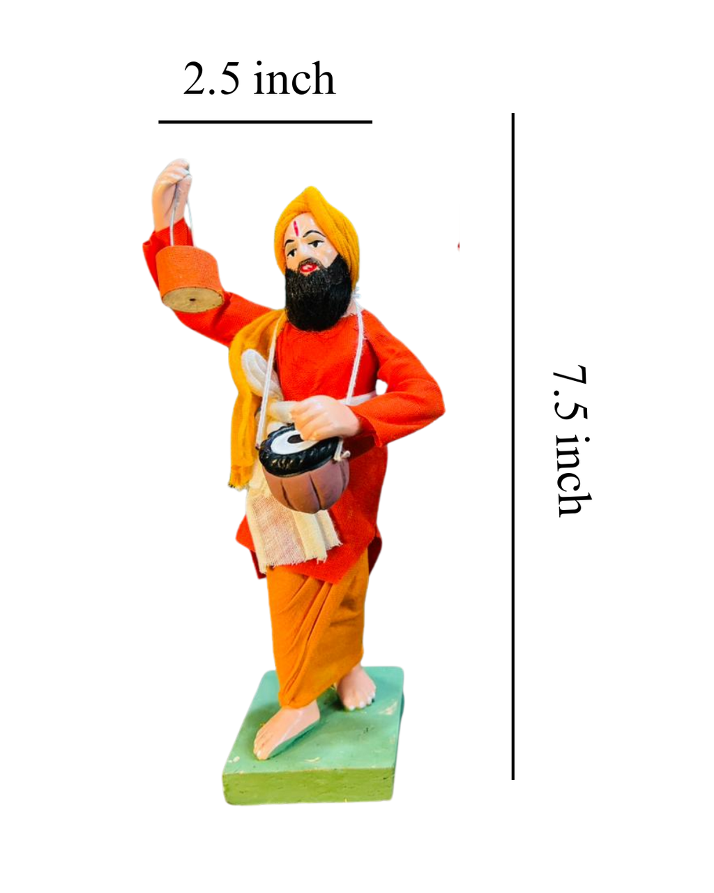 Saukin Joyful Village Devotee Couple – Handcrafted Clay Human Idol Set