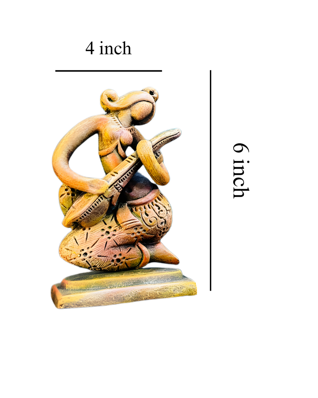 Saukin Terracotta Musician Figurine Set | Handcrafted Folk Art Décor (Set of 3)