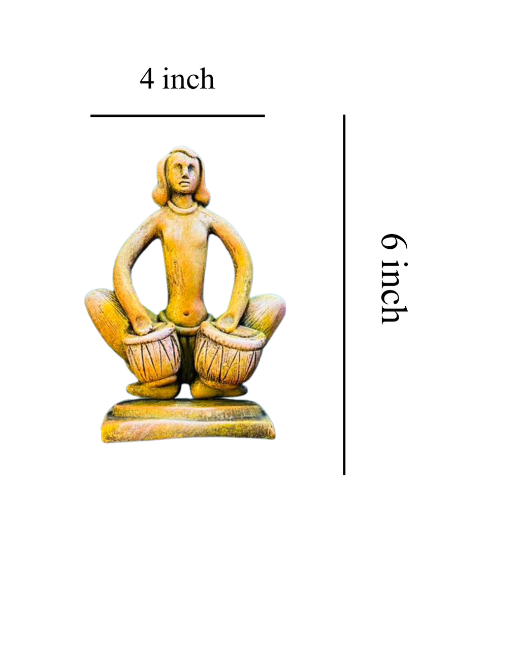 Saukin Terracotta Musician Figurine Set | Handcrafted Folk Art Décor (Set of 3)