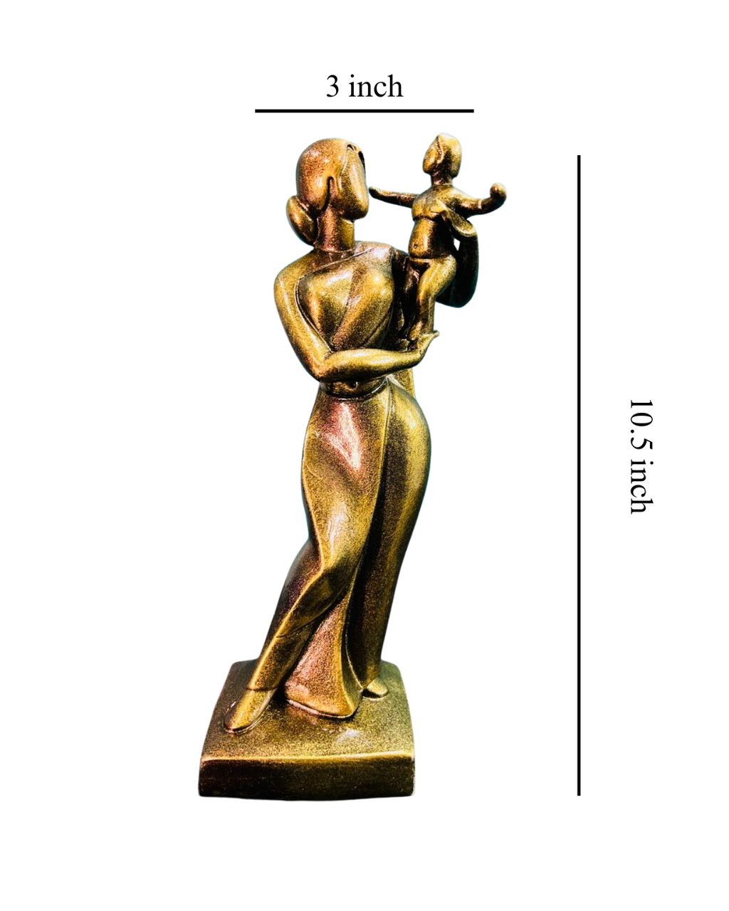 SAUKIN “Moms Are Brave” Mother & Child Figurine | Artistic Home Décor Sculpture.