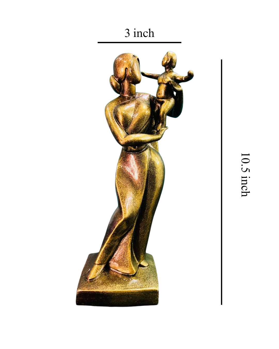 SAUKIN “Moms Are Brave” Mother & Child Figurine | Artistic Home Décor Sculpture.