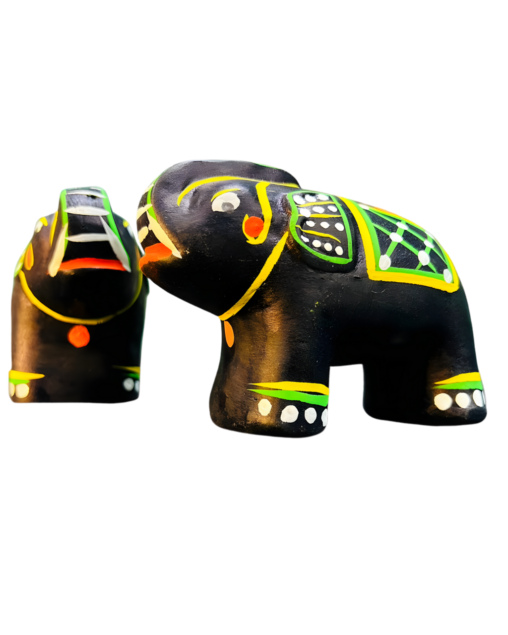 Handcrafted Terracotta Elephant Pair – Traditional Indian Folk Art Showpiece