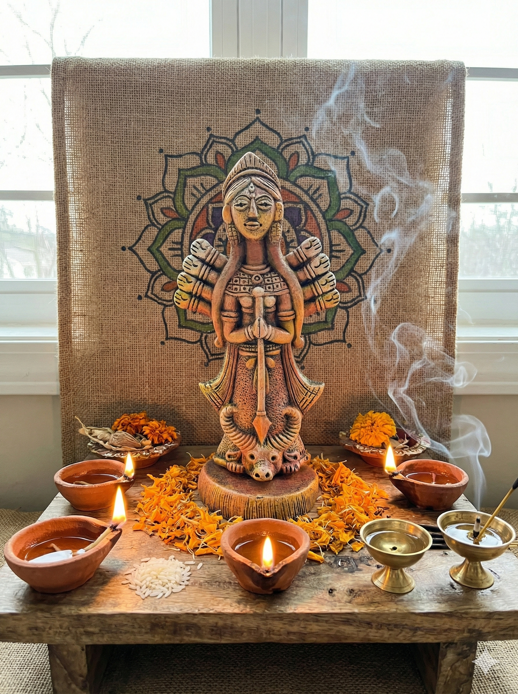 Divine Shakti – Handcrafted Goddess Art Figurine