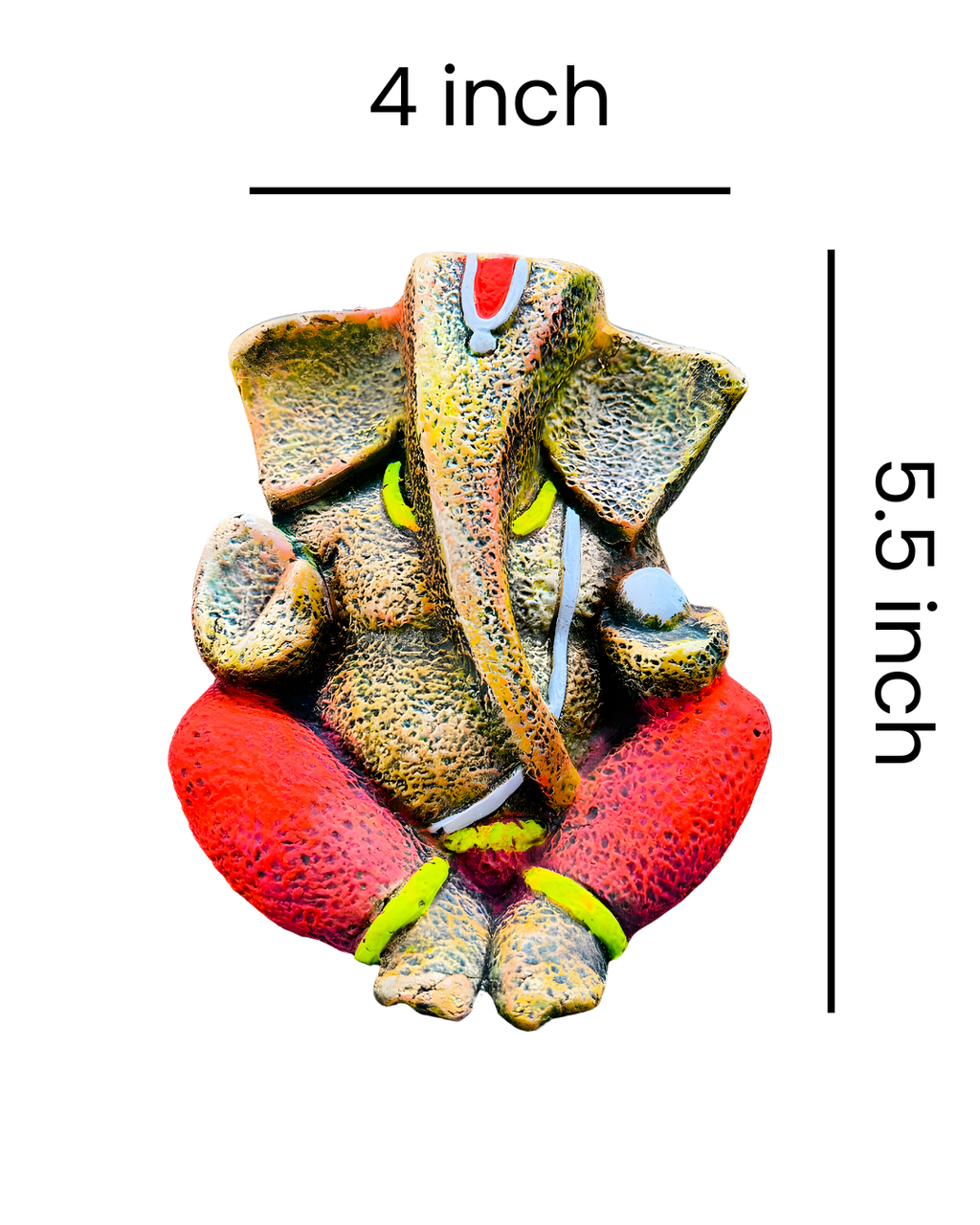 Saukin Handcrafted Terracotta Ganesha Idol (5.5 Inch) | Modern Spiritual Home Décor