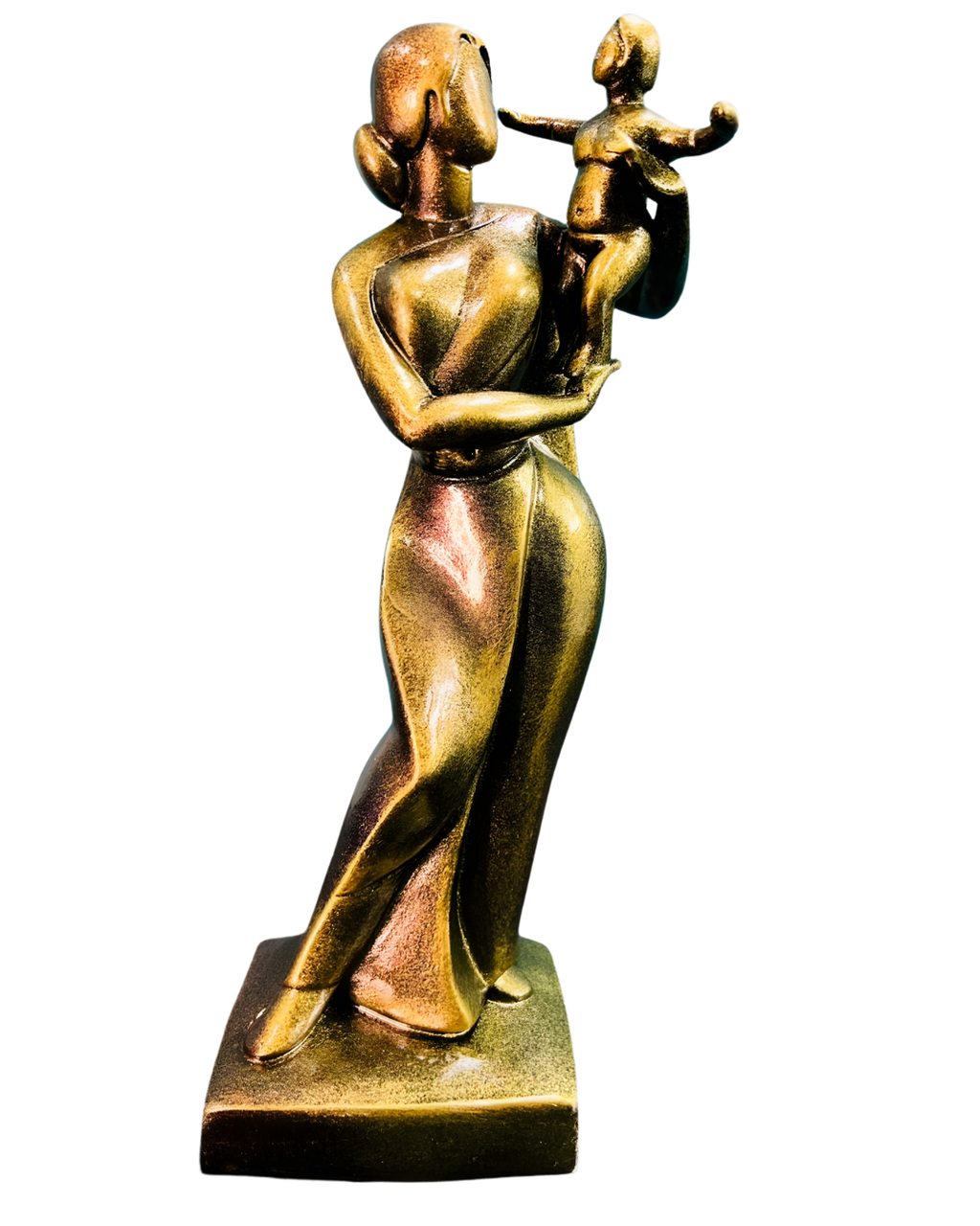 SAUKIN “Moms Are Brave” Mother & Child Figurine | Artistic Home Décor Sculpture.