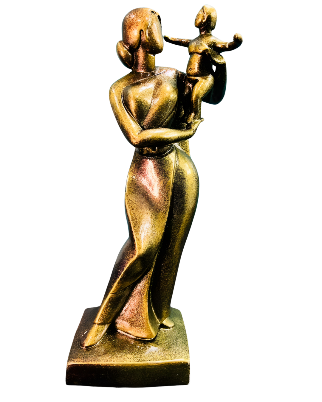 SAUKIN “Moms Are Brave” Mother & Child Figurine | Artistic Home Décor Sculpture.