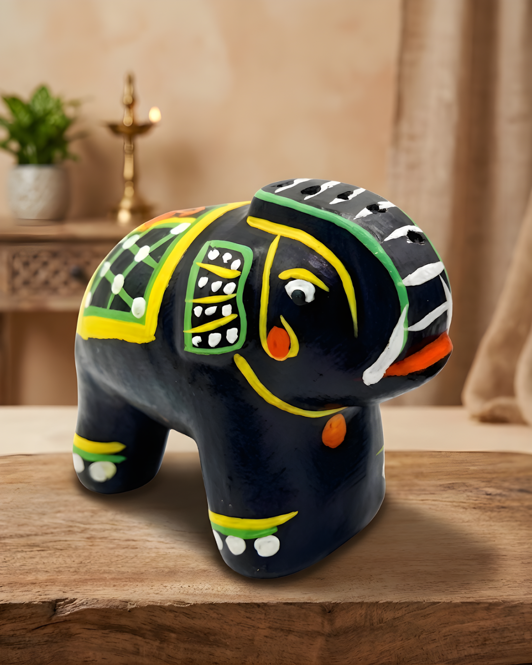 Handcrafted Terracotta Elephant Pair – Traditional Indian Folk Art Showpiece