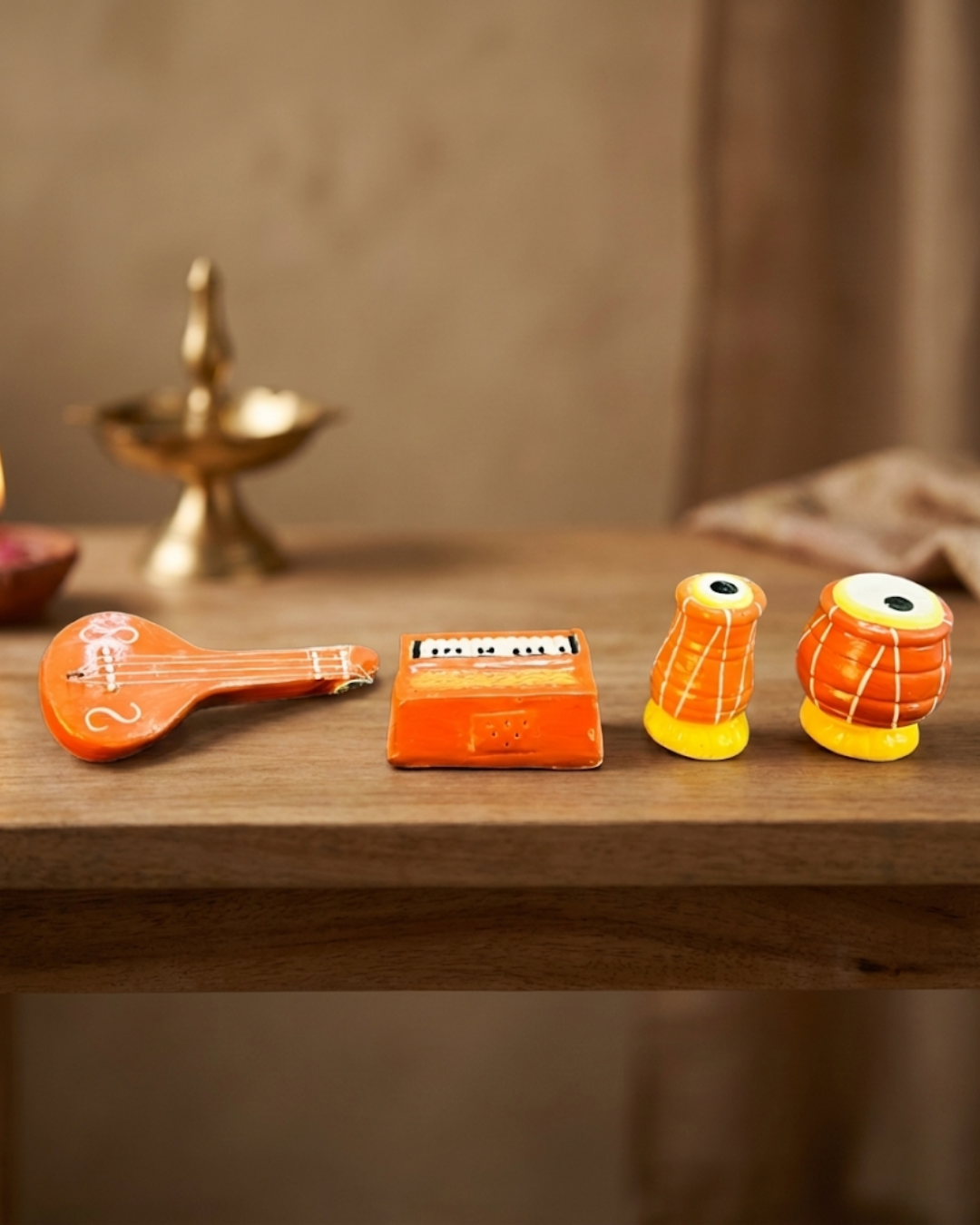 Terracotta Folk Music Decor Set