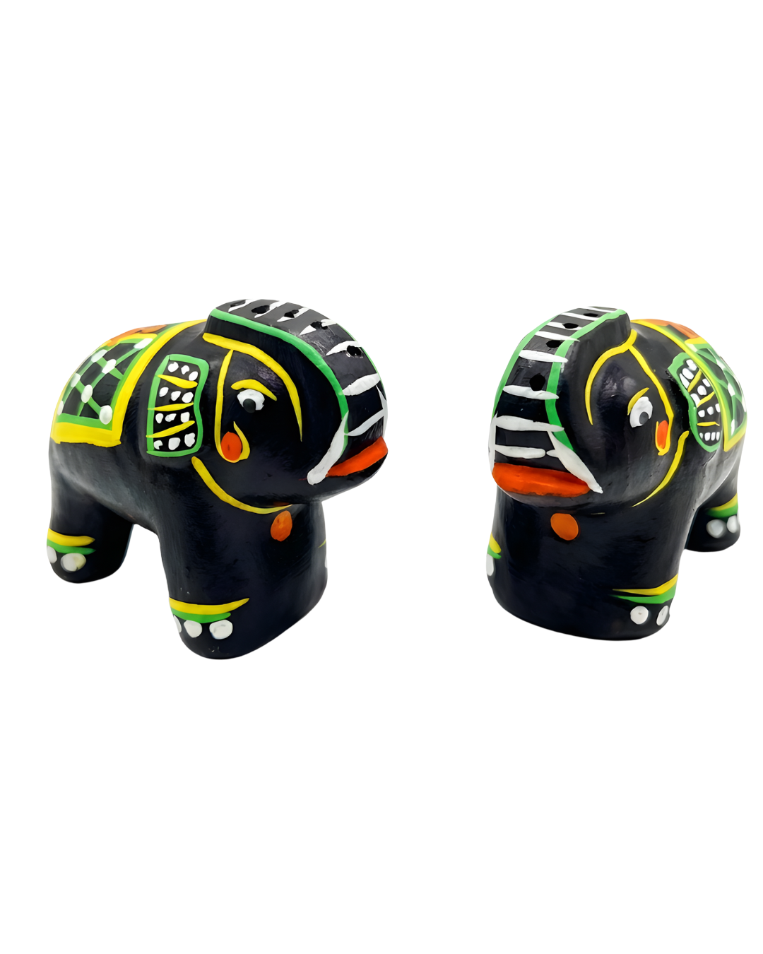 Handcrafted Terracotta Elephant Pair – Traditional Indian Folk Art Showpiece