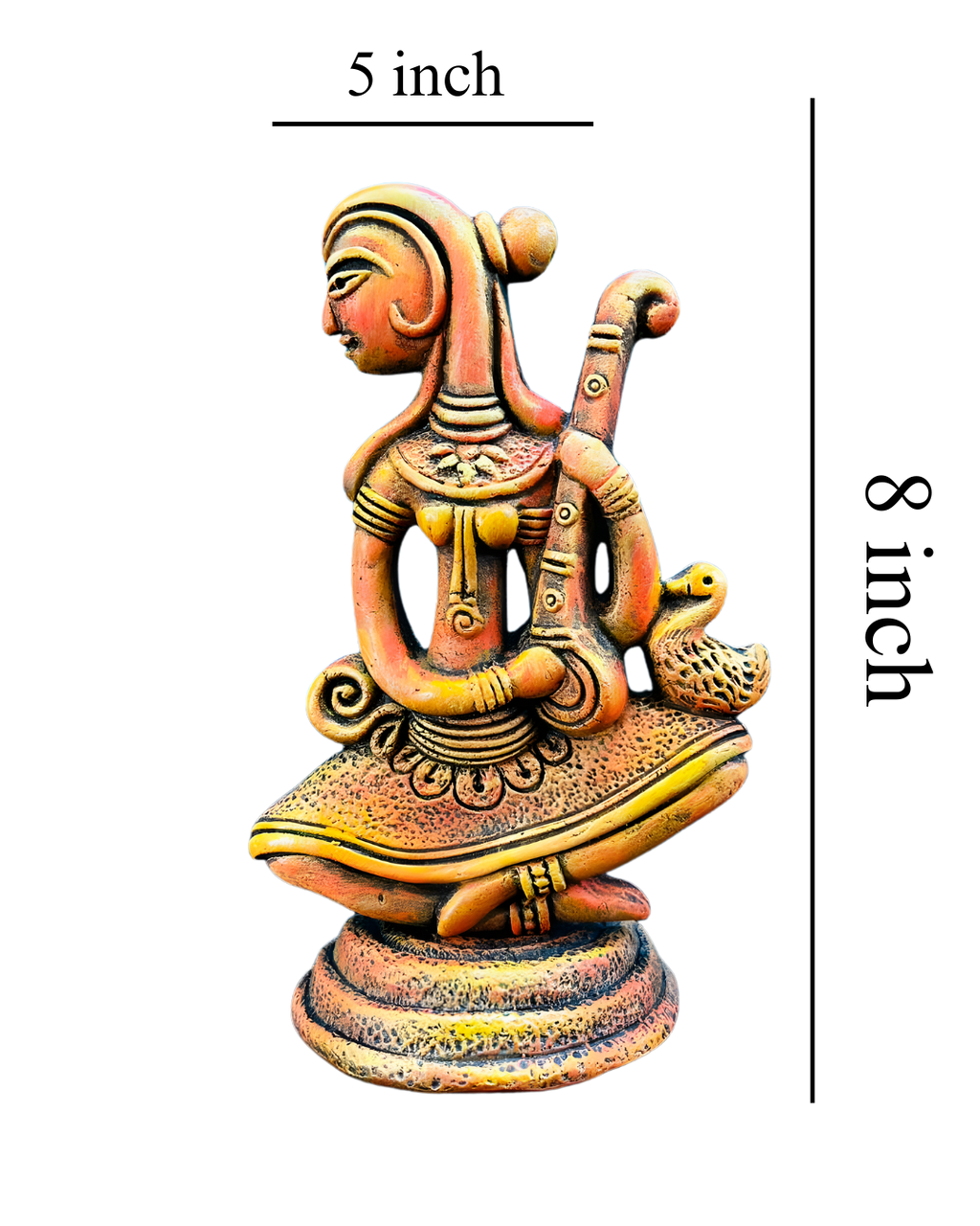 Veena Grace – Terracotta saraswati Figurine