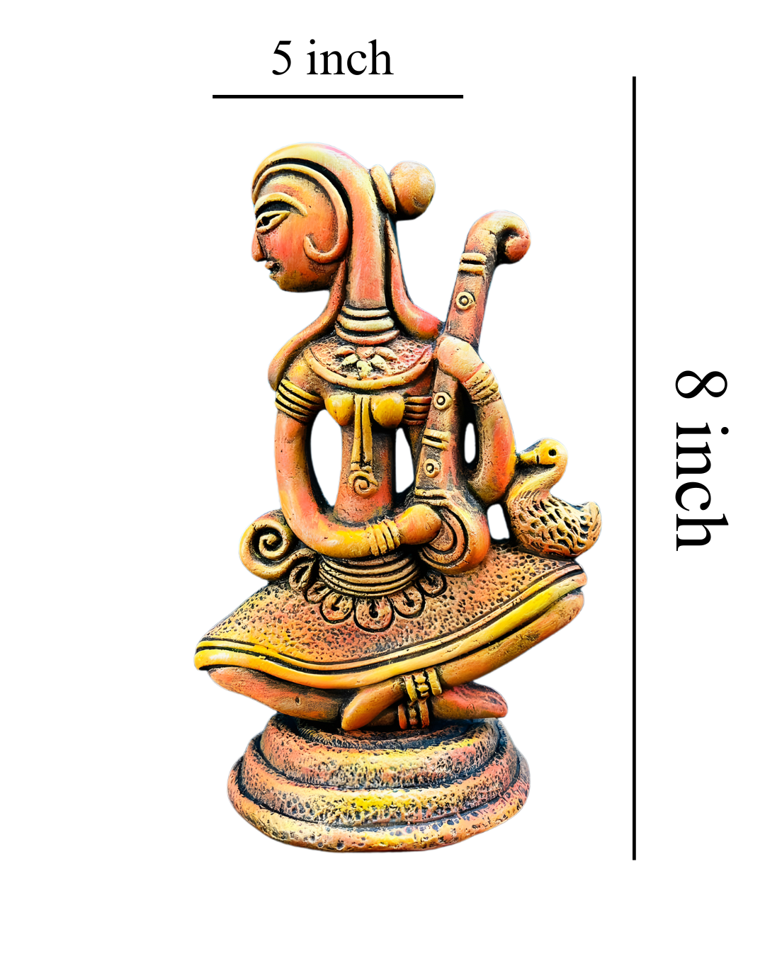 Veena Grace – Terracotta saraswati Figurine
