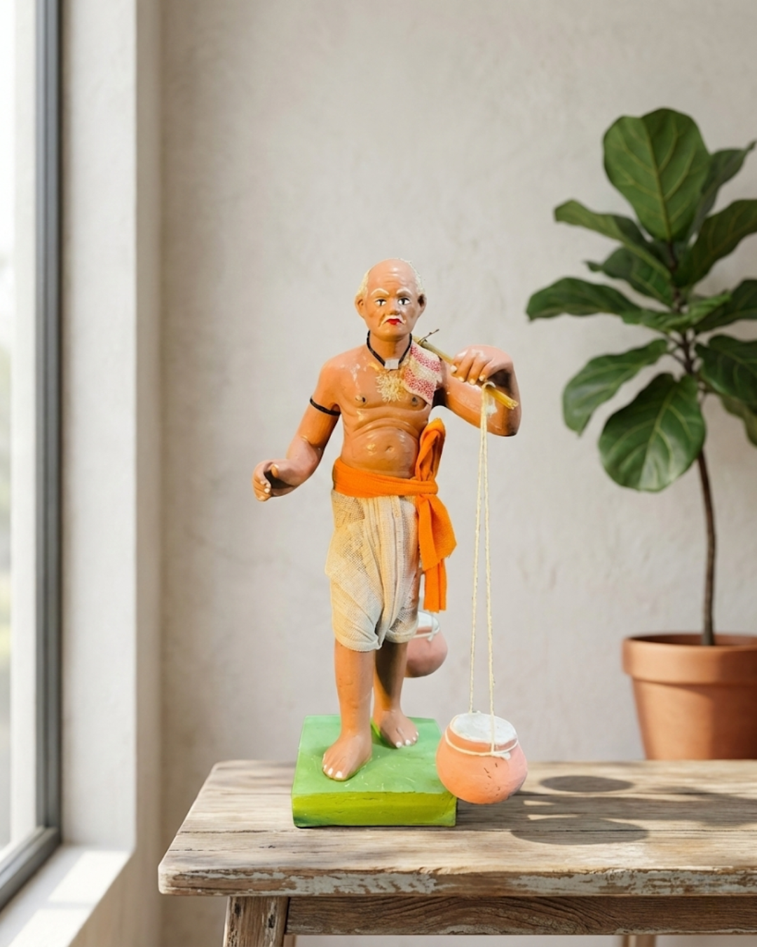 Village Curd Seller Terracotta Figurine